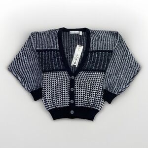 Saturdays Sweater Mens M Cardigan Chunky Knit Grandpa Retro 90s Vintage‎